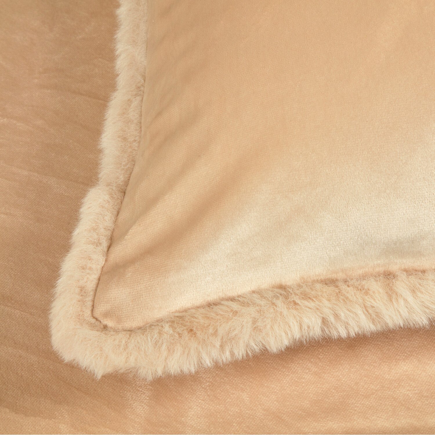 Selena Velvet Duvet Set Natural Single Image 3