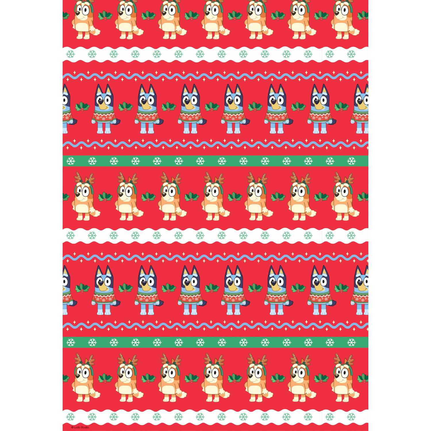 4M Bluey Gift Wrap Red Image