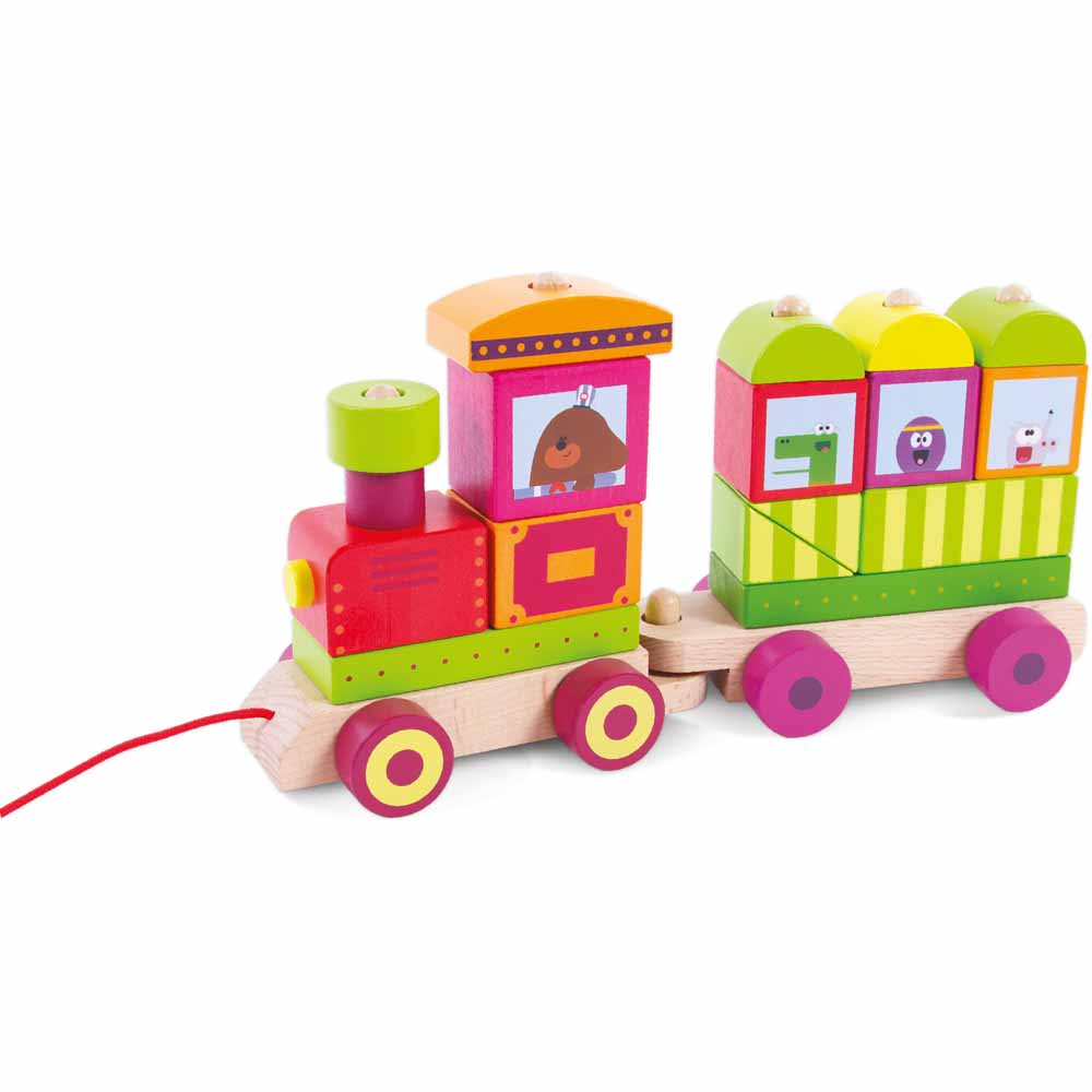 Hey Duggee Wood Pull Along Stack Train Image 1