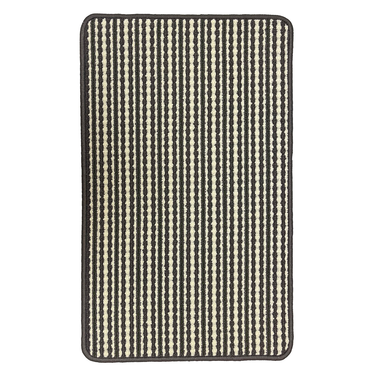 Geo Triangle Washable Mat - Black and White Image 1