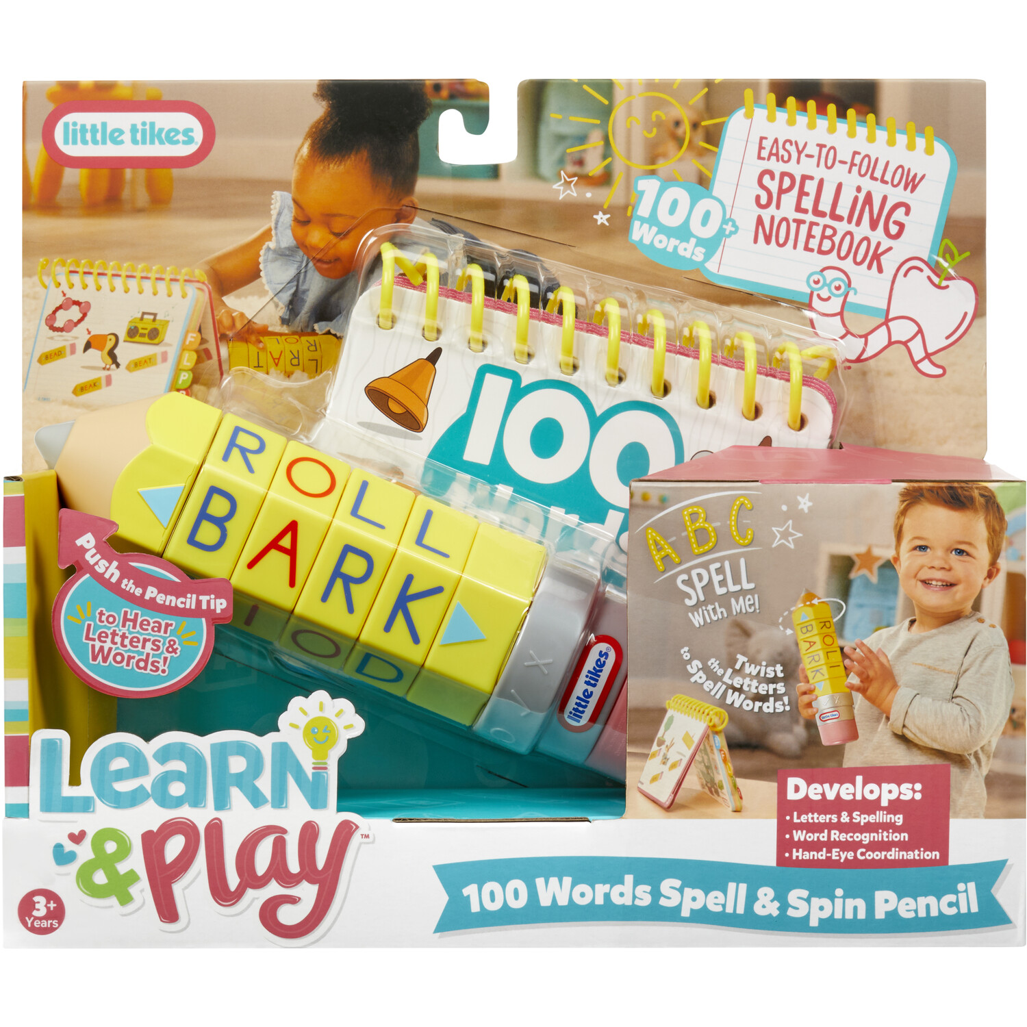 100 Words Spell & Spin Pencil - Yellow Image 1