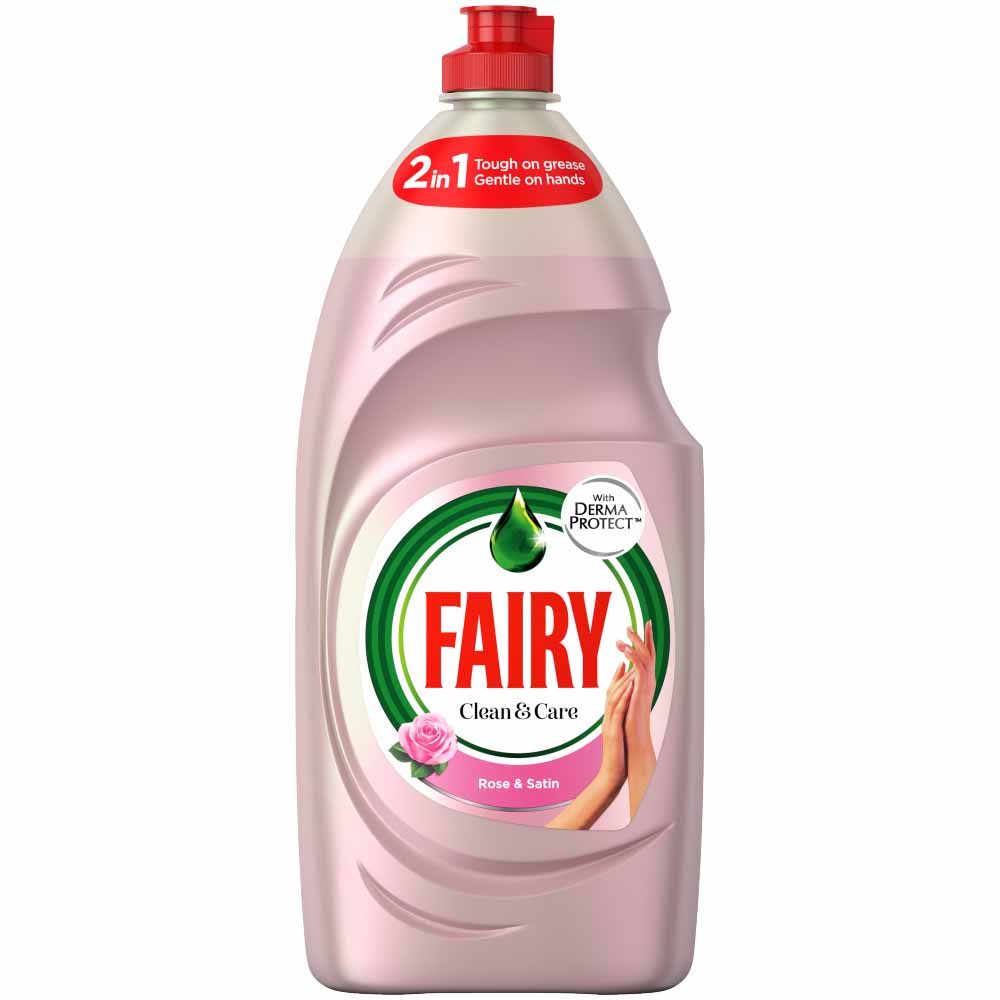 Fairy Clean and Care Rose and Satin Washing Up Liquid 820ml Image 2
