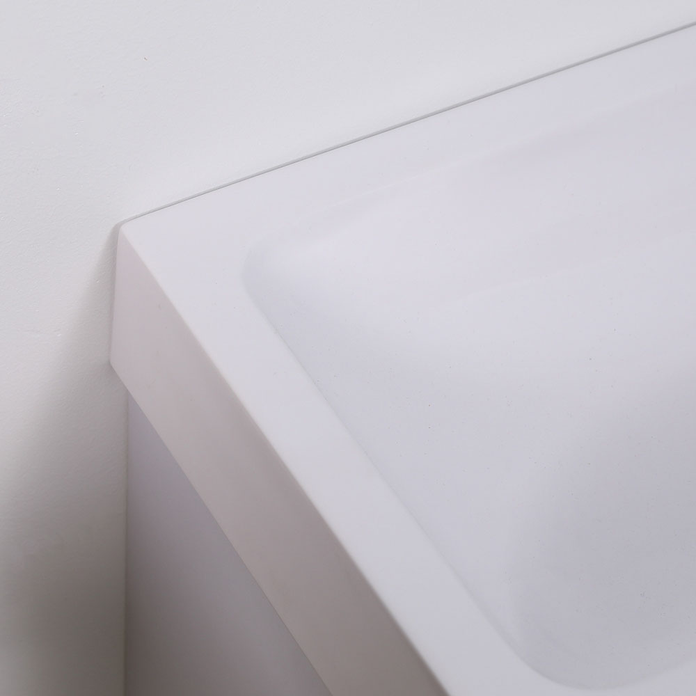 Kleankin White Bathroom Vanity Unit with Basin Image 3