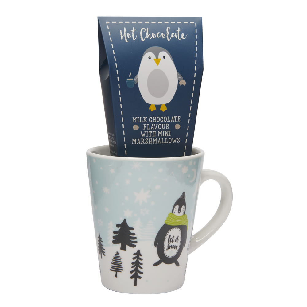 Wilko Penguin Milk Chocolate Mug Set Image 1