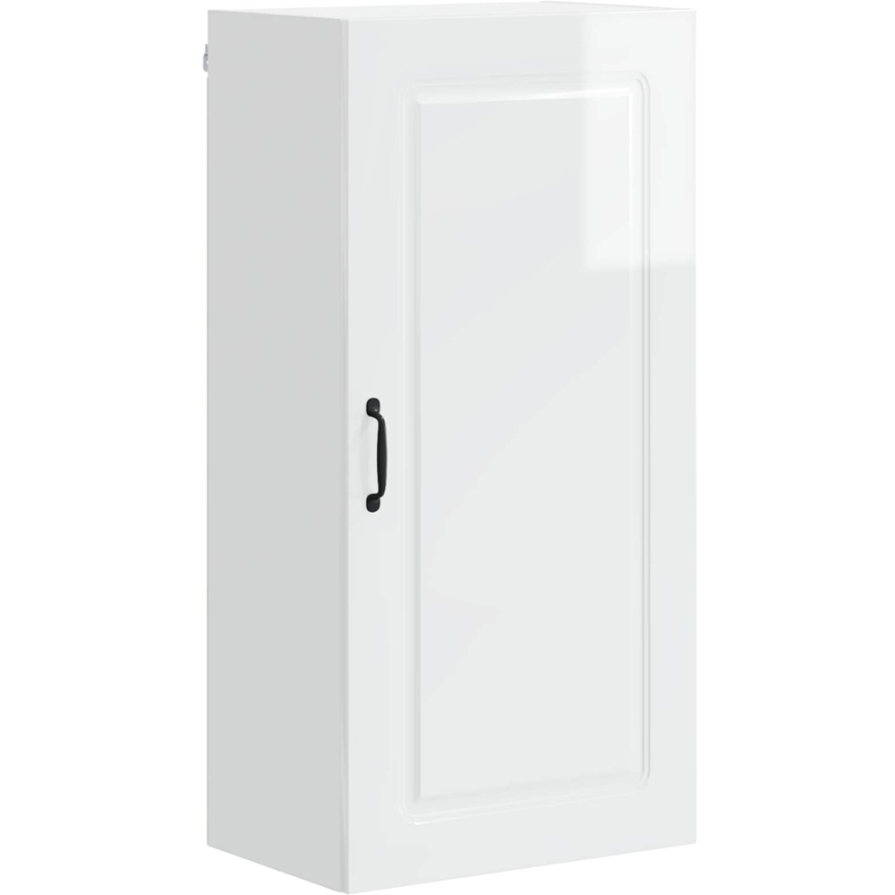 vidaXL Single Door High Gloss White Kitchen Wall Cabinet Image 2