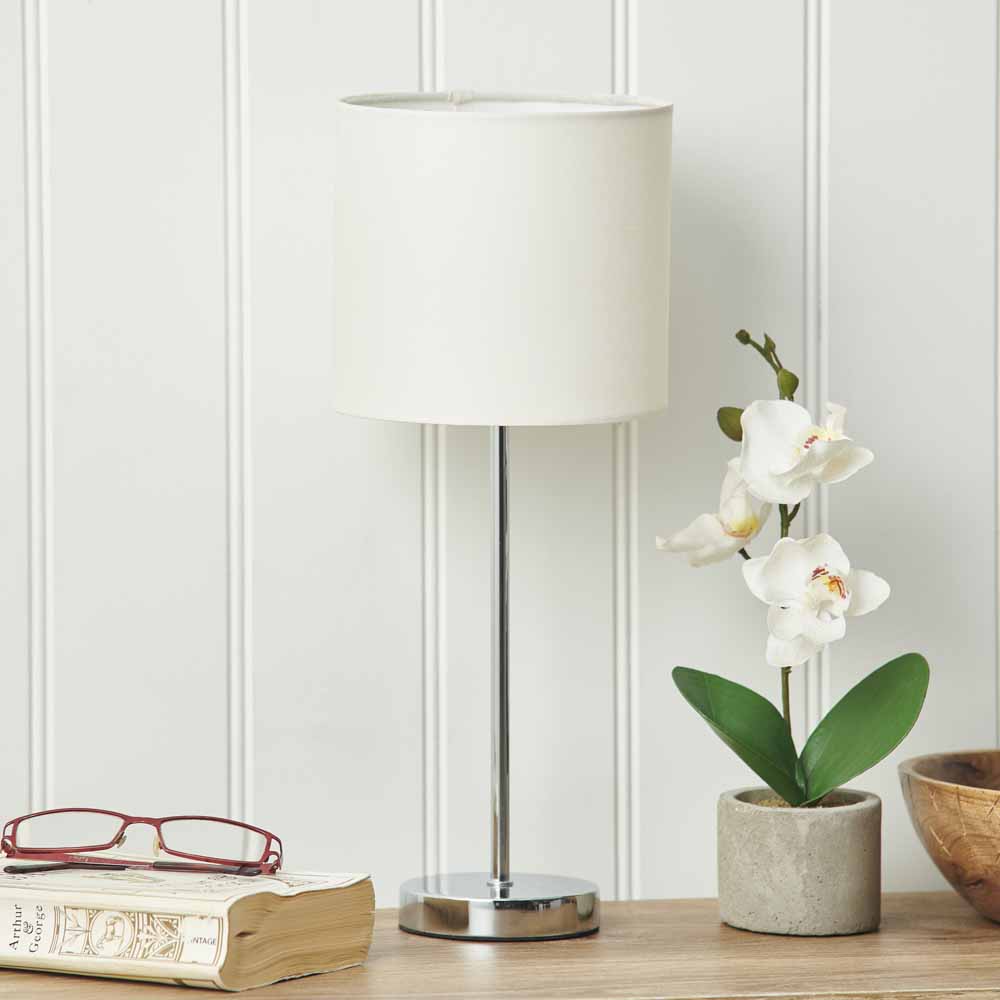 Wilko Cream Milan Table Lamp Image 3