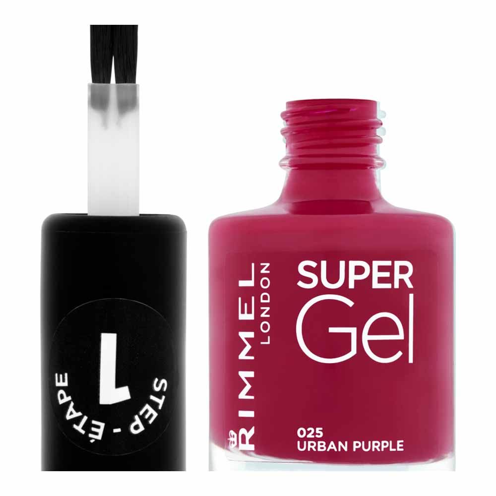 Rimmel Super Gel Nail Polish Urban Purple Image 2