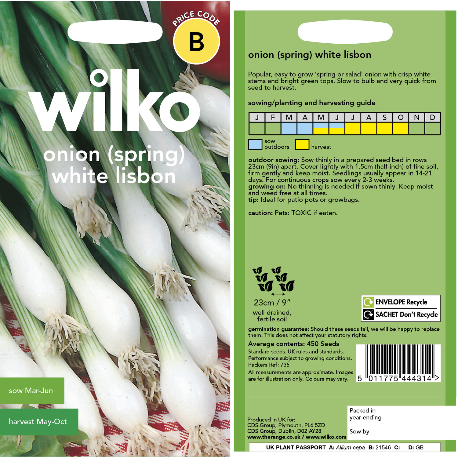 Wilko Spring Onion White Lisbon Seeds Image 3