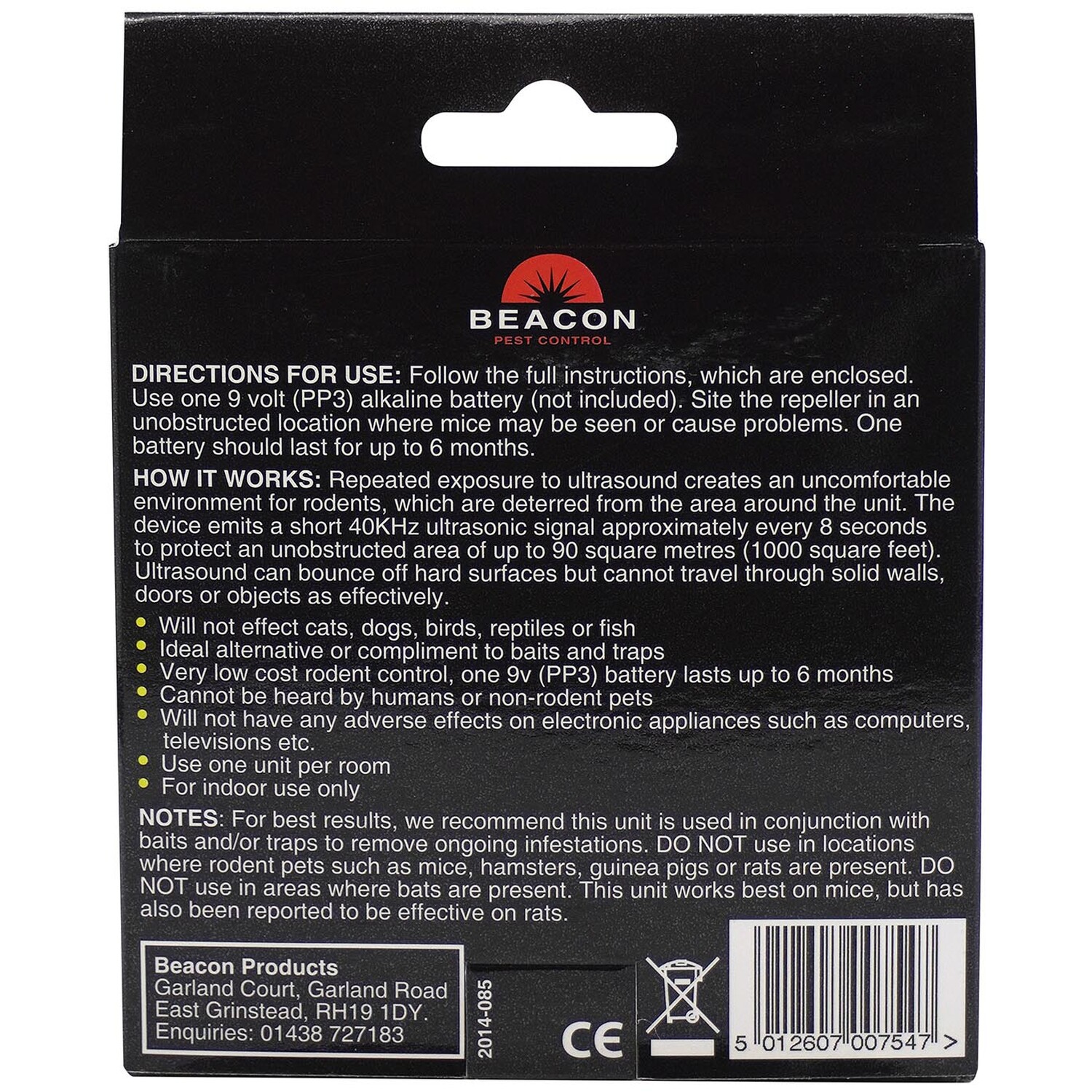 Beacon Pest Control Battery Operated Mouse Repeller Image 4