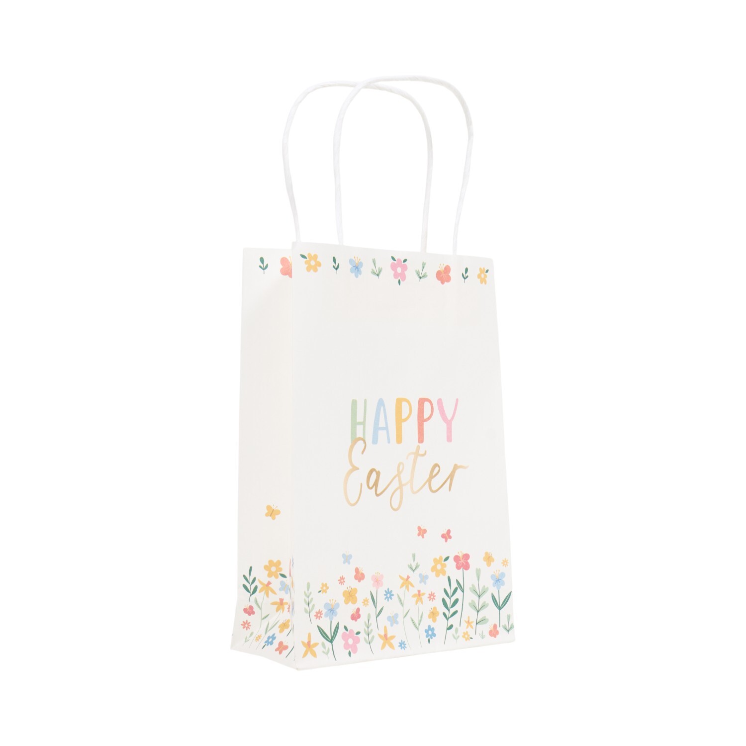 Pack of 8 Easter Floral Party Bags White Image 5