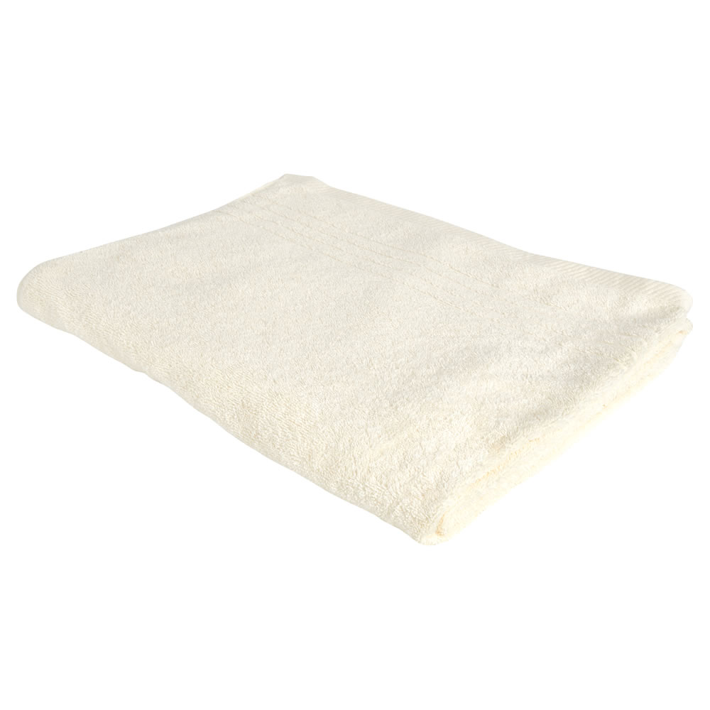 Wilko Soft Cream Bath Sheet Image 1