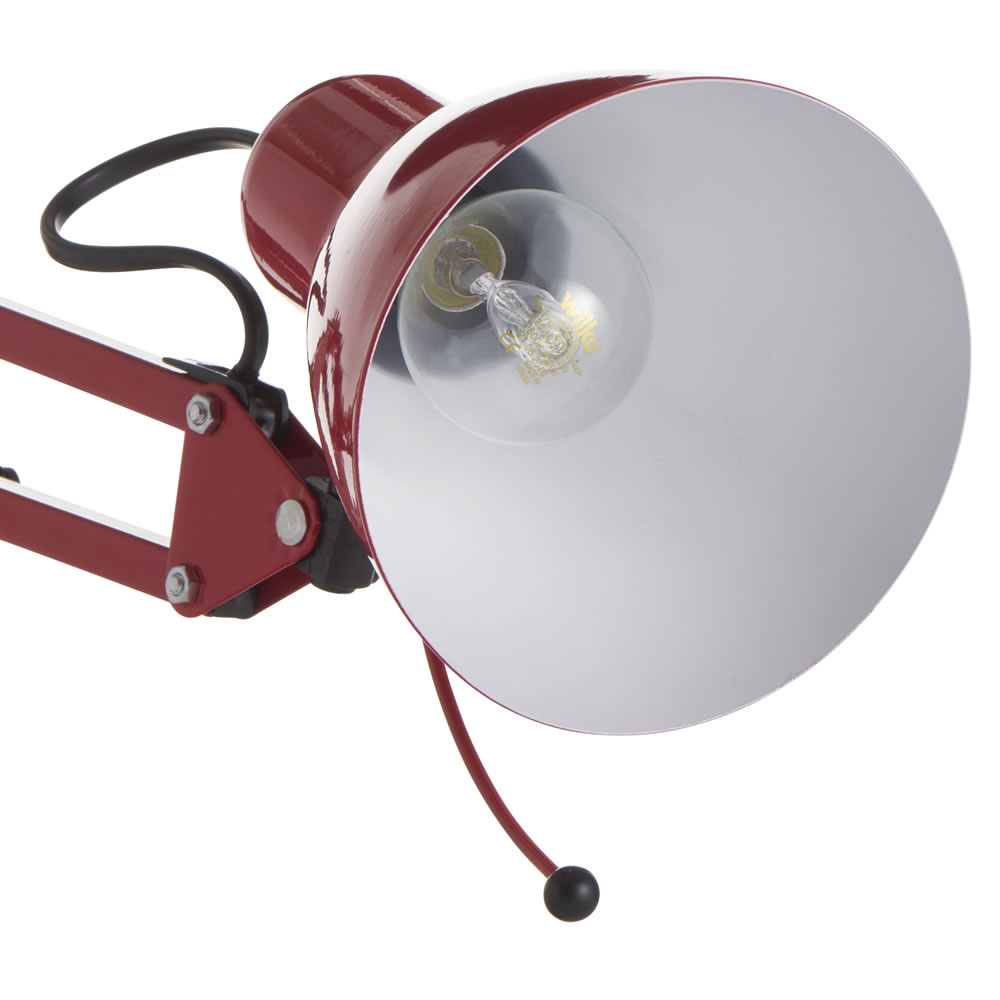 Wilko Angle Task Lamp Red Wilko