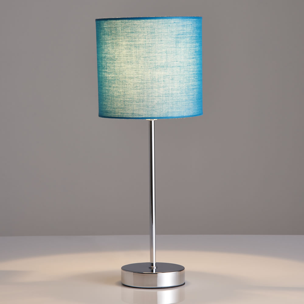 Wilko Milan Teal Table Lamp Image 2