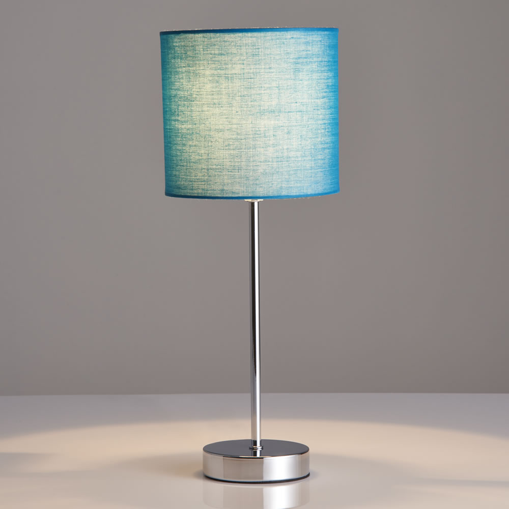 Wilko Milan Teal Table Lamp Wilko