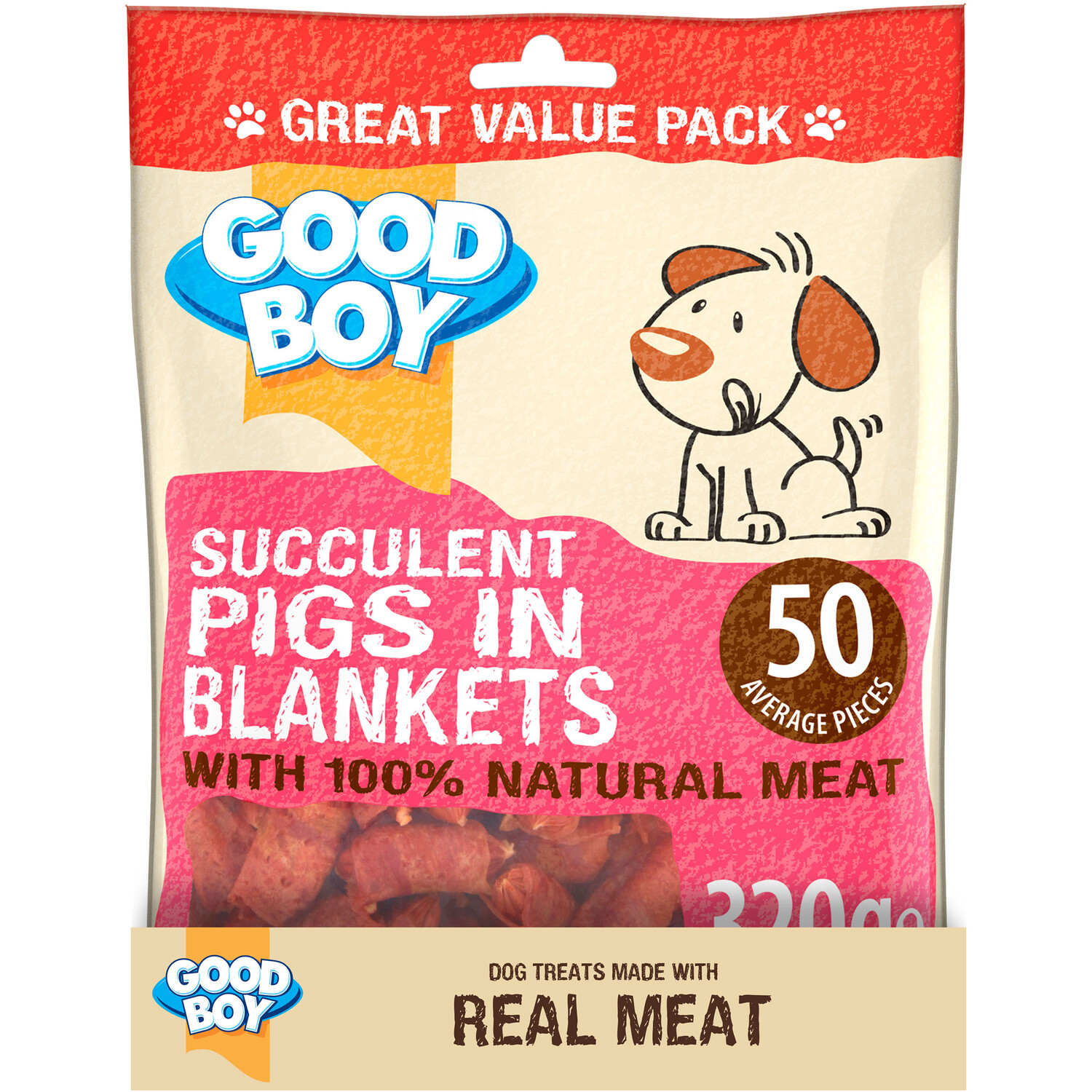 Good Boy Pigs in Blanket Dog Treats Image