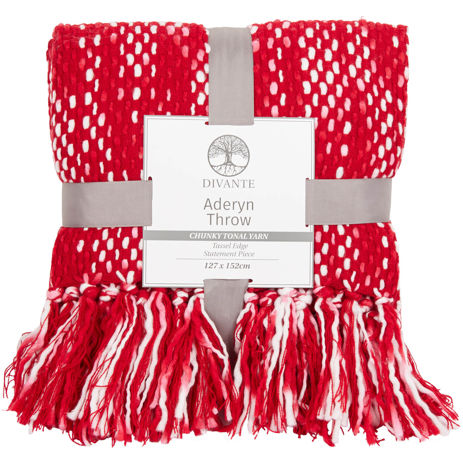Divante Aderyn Woven Throw - Red Image 1