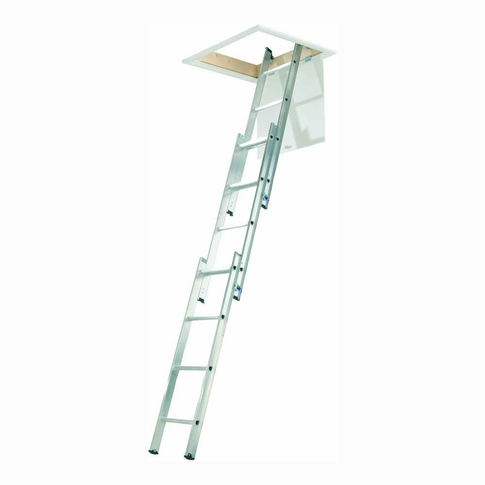 Werner 3 Section Loft Ladder Aluminium Image 1