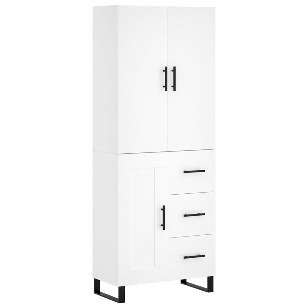 vidaXL 3 Door 3 Drawer White Highboard Image 2