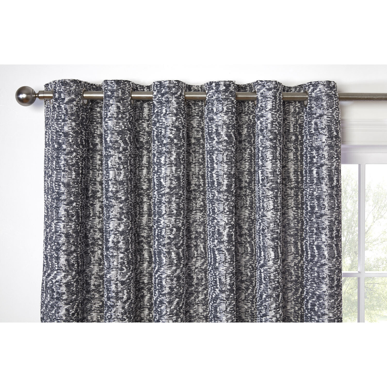 Maison Eyelet Curtain - Charcoal / 168cm / 183cm Image 3