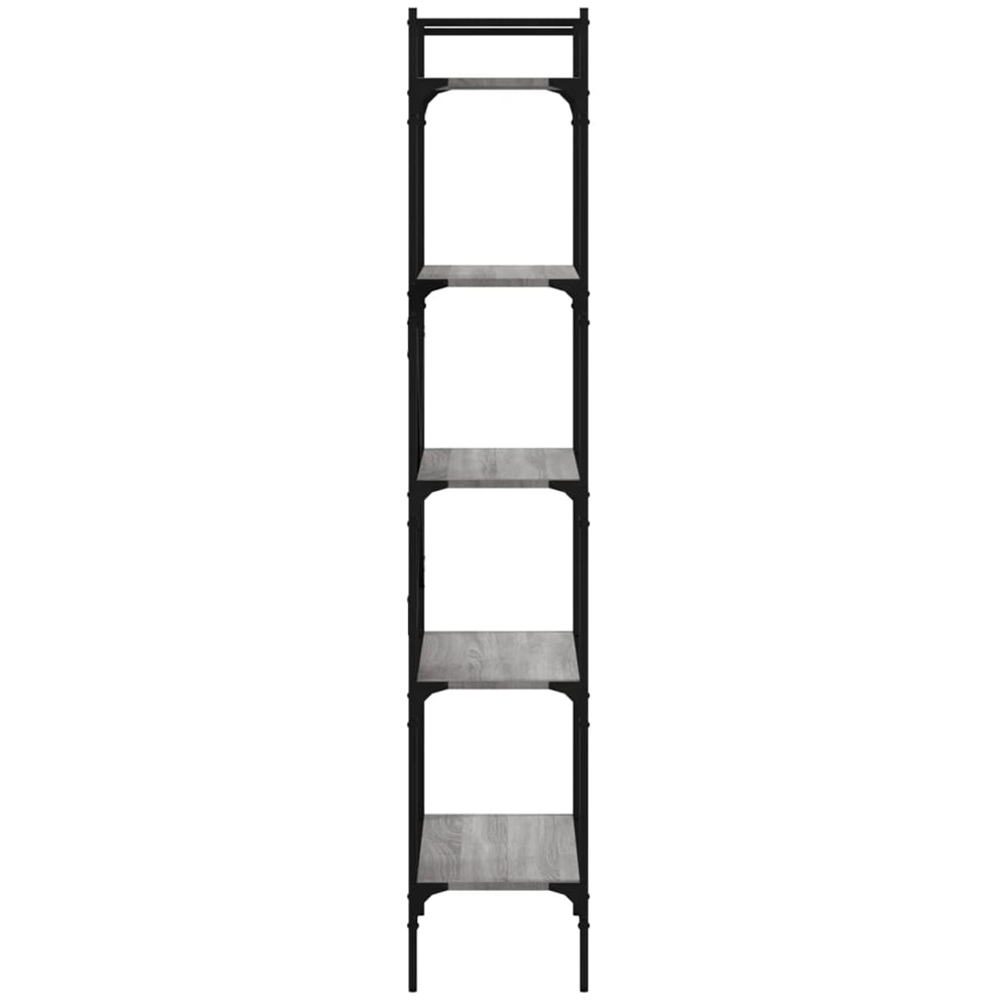 vidaXL 5 Shelf Grey Sonoma Industrial Style Bookcase Image 5