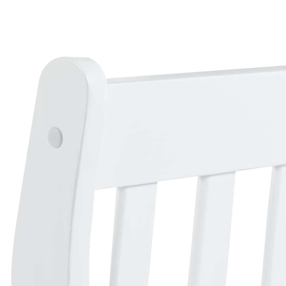 Belford Single White Wooden Bed Image 4