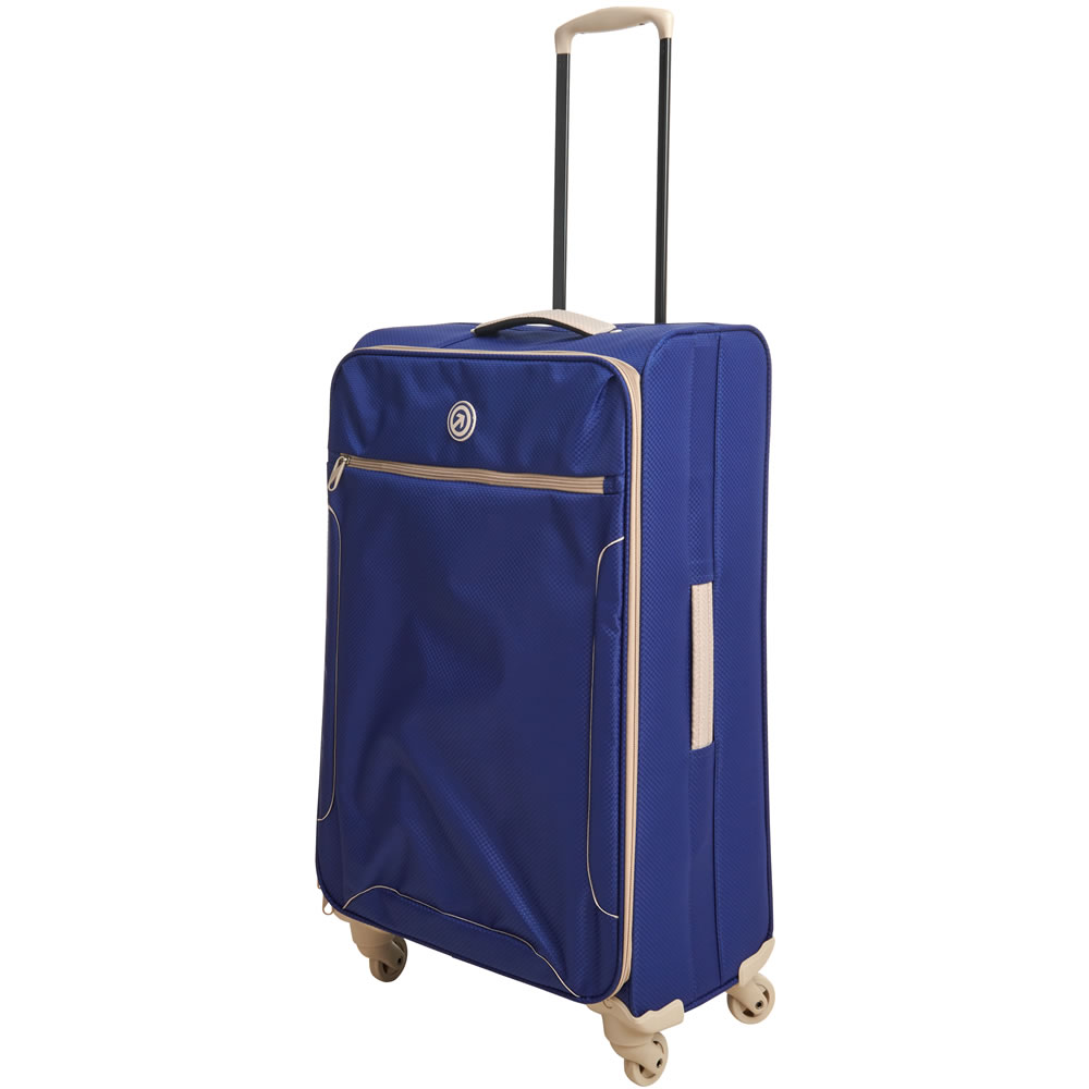 Wilko Ultralite Suitcase Blue 26 inch Image 1