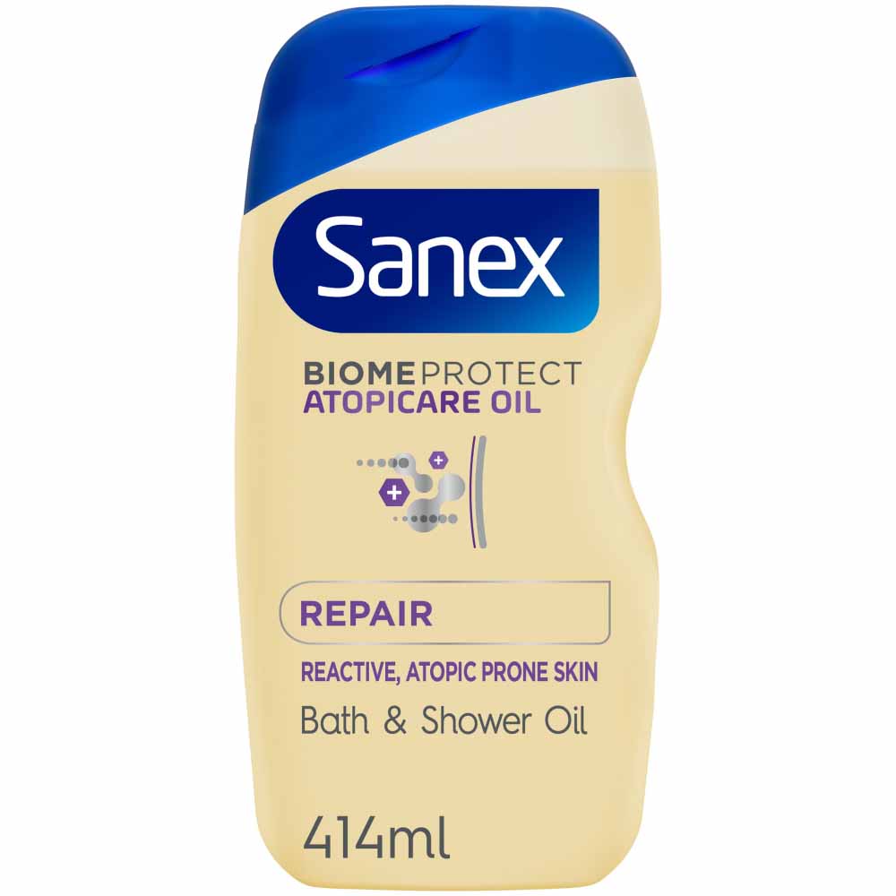 Sanex BiomeProtect Advanced Atopicare Bath and Shower Oil 414m  - wilko