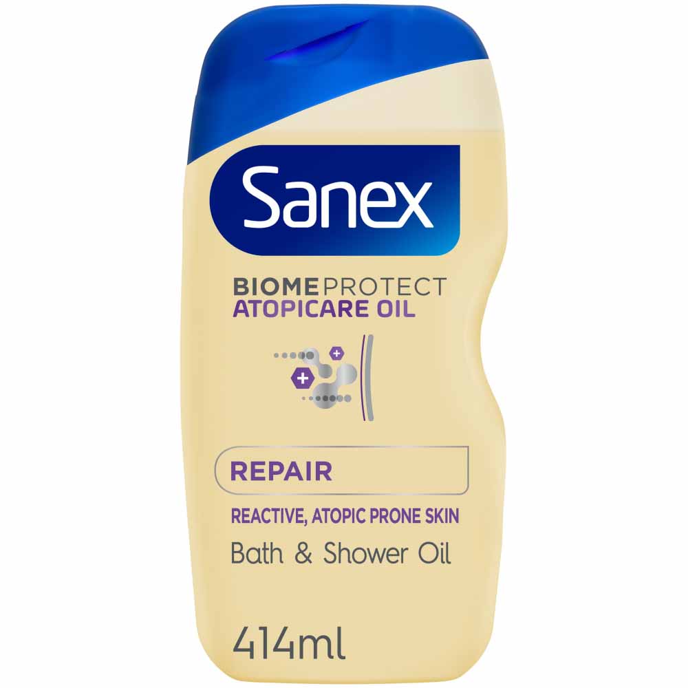 Sanex BiomeProtect Advanced Atopicare Bath and Shower Oil 414m Wilko
