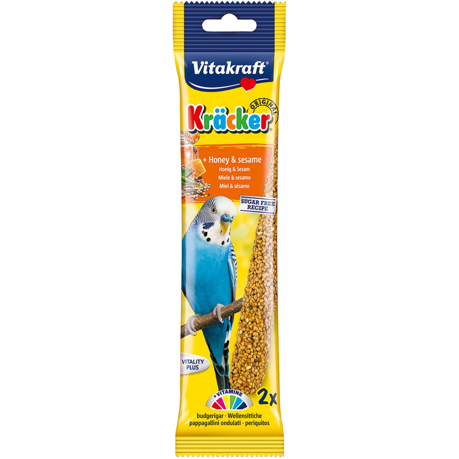 Pack of 2 Budgie Kracker Sticks - Honey and Sesame Image