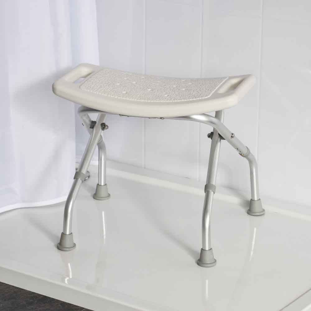 NRS Healthcare White Adjustable Shower Stool Image 6