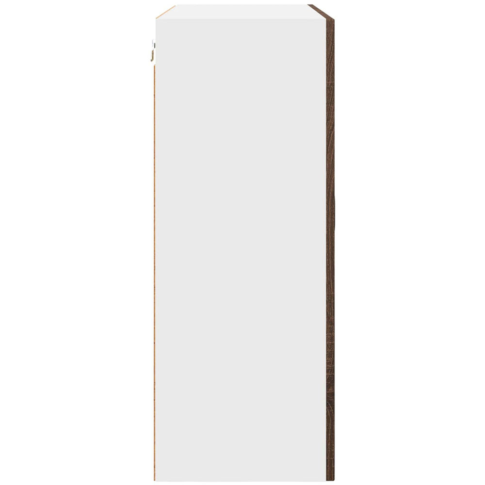 vidaXL 2 Glass Door Brown Oak Kitchen Wall Cabinet Image 6