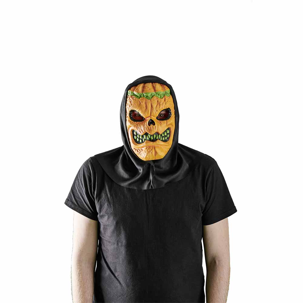 Wilko Halloween Hooded Hooligan Pumpkin Mask Image