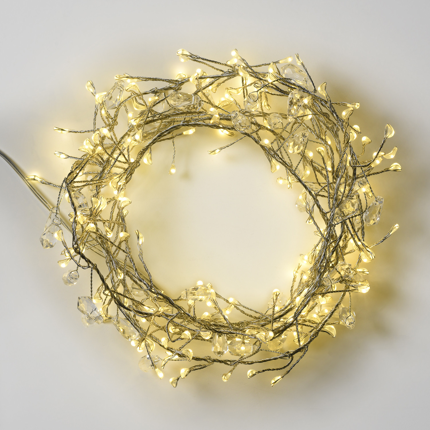 200 LED Warm White Jewelled Cluster String Light Image 5