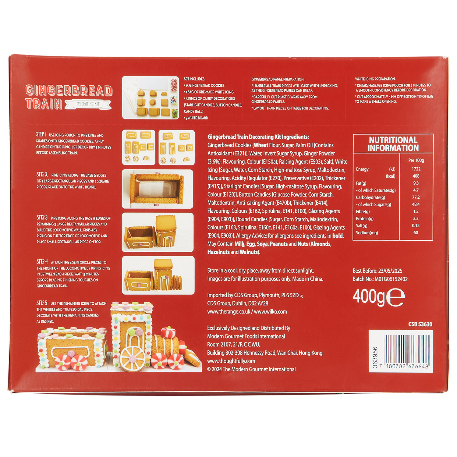 Gingerbread Train Decorating Kit - Multicolour Image 2