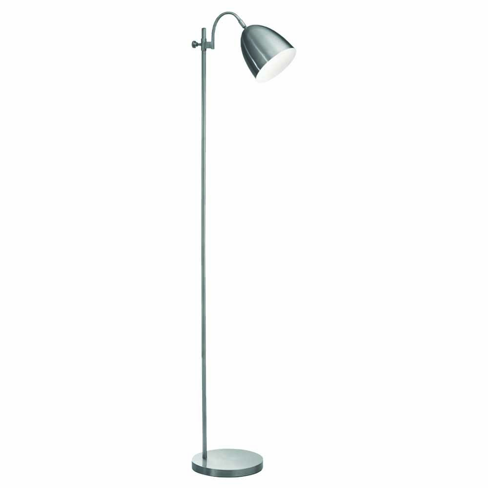 The Lighting and Interiors Brushed Chrome Seb Floor Lamp Image 1