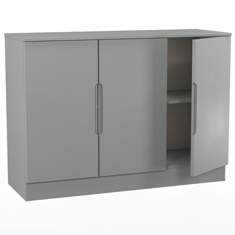 Crowndale Milan 3 Door Dusk Grey Sideboard Ready Assembled Image 7
