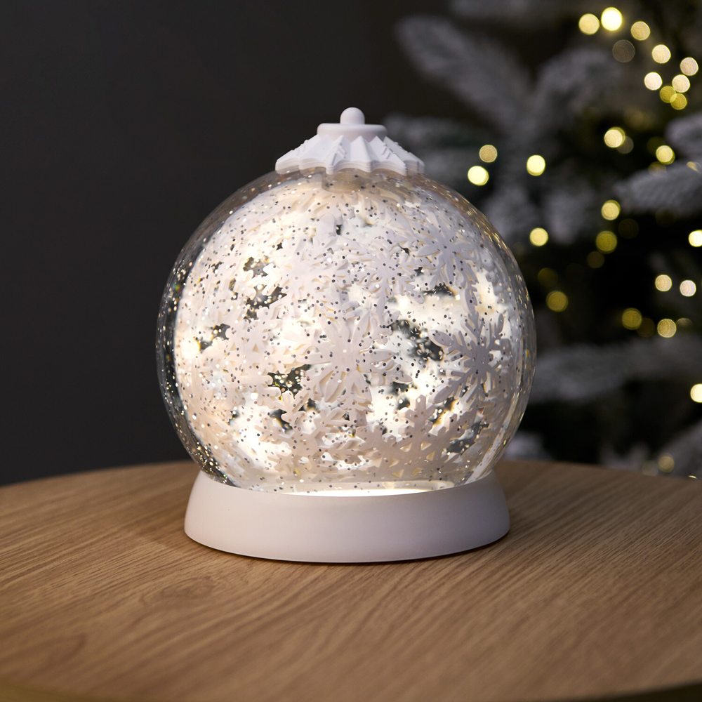 Snowflake Glitter Spinner White Image 3