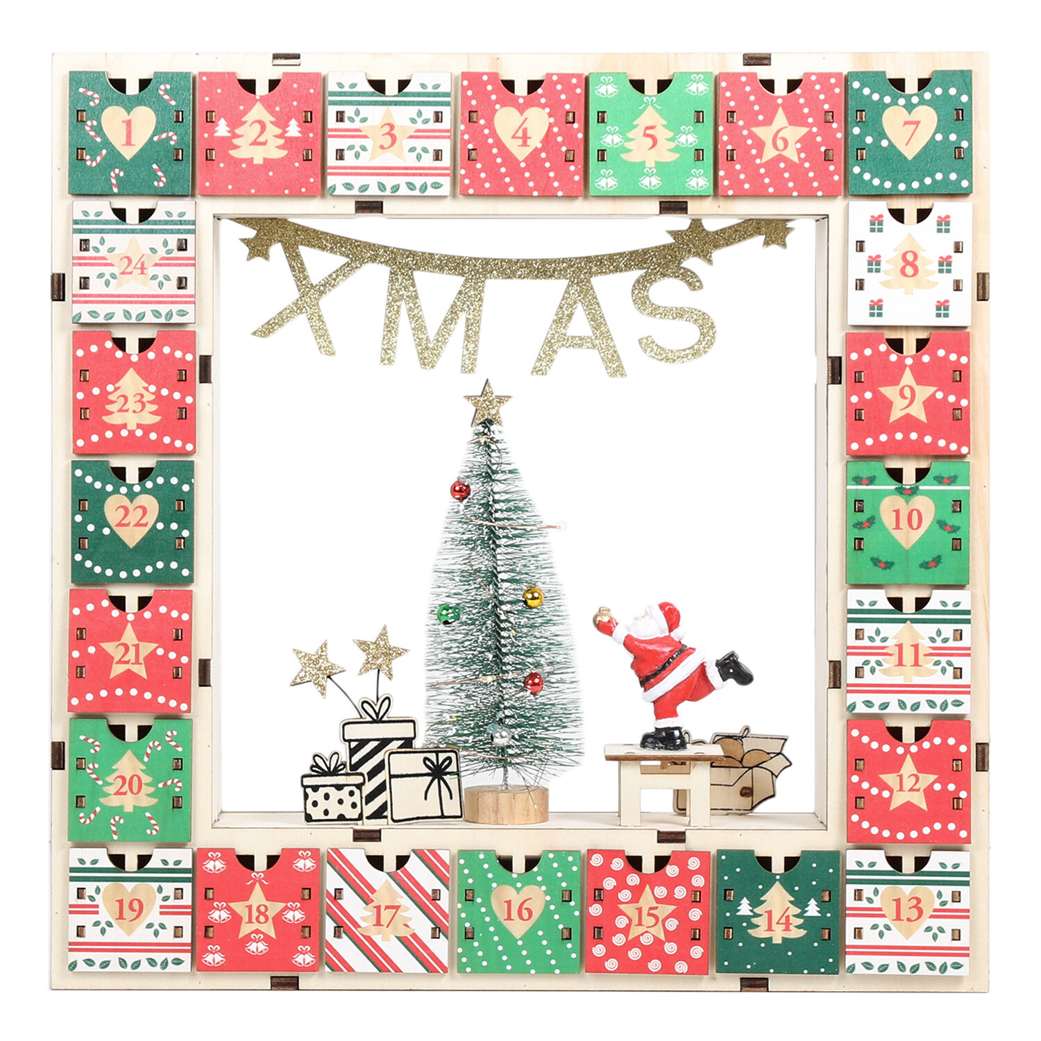 LED Santa Decorating Advent Calendar Image 2