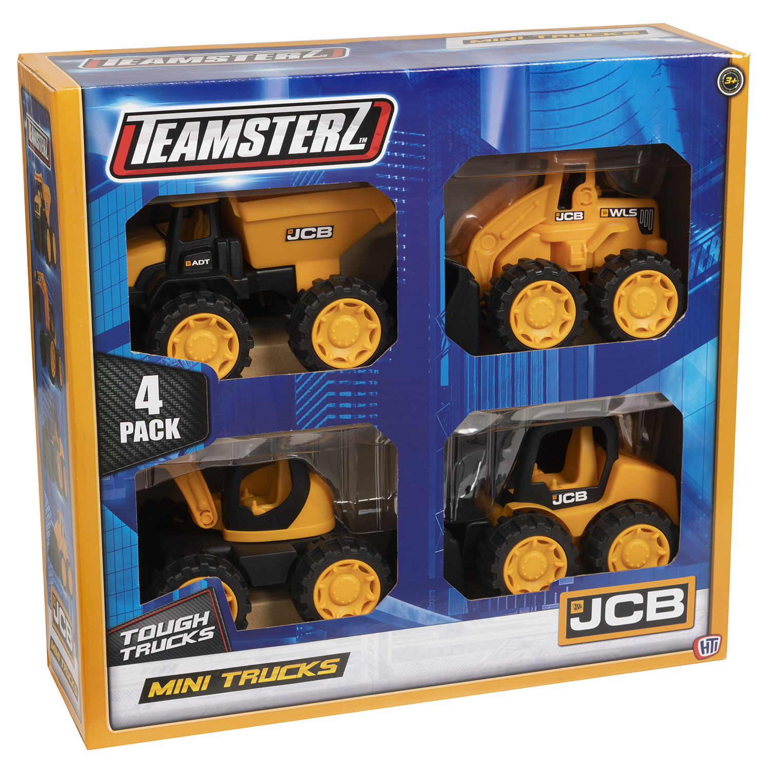 Teamsterz Mini JCB Toy Trucks 4 Pack Image