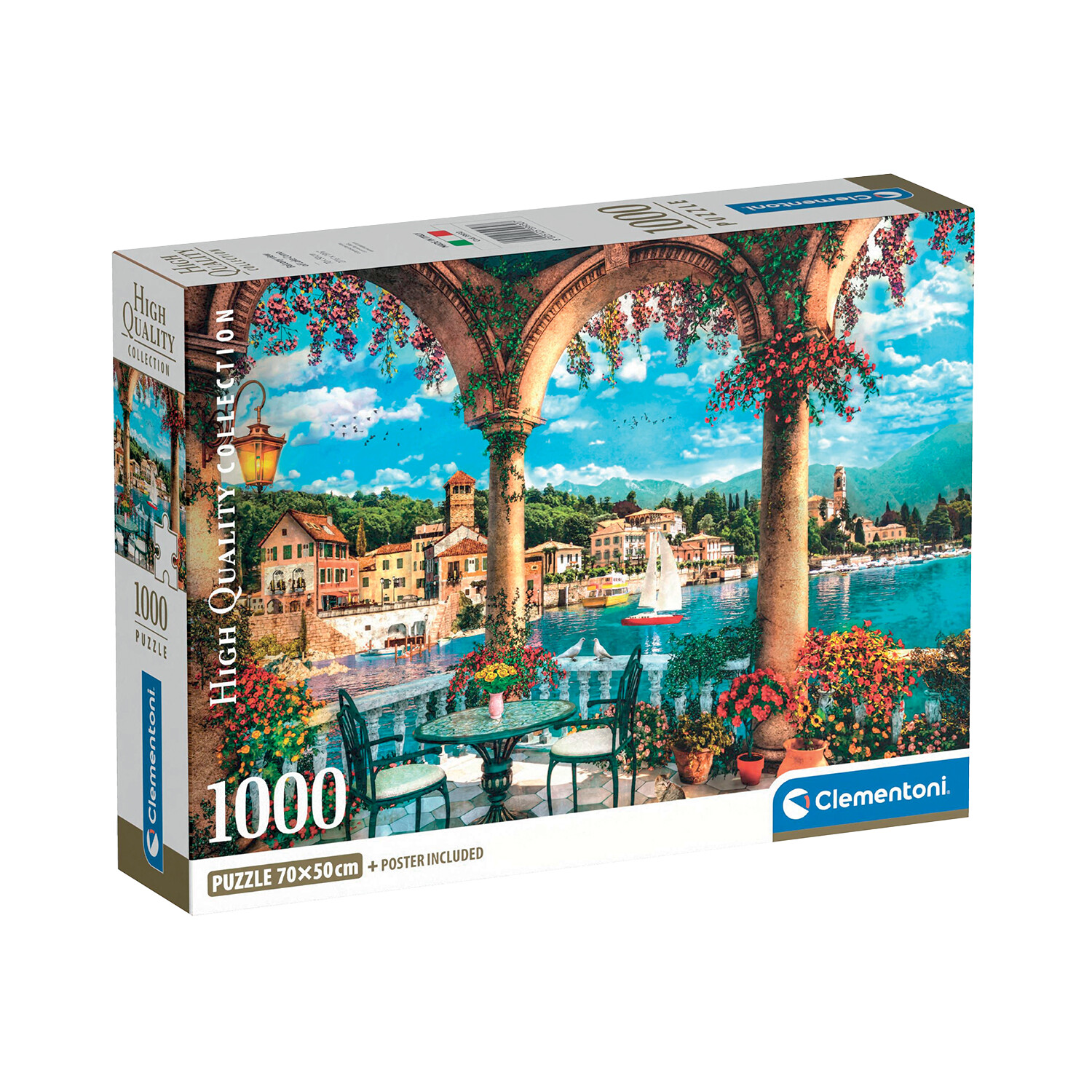 Balcony View of Lake Como 1000 Piece Jigsaw Puzzle Image 1