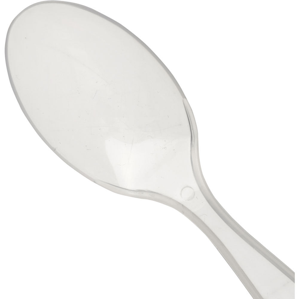 Wilko 30 Pack Plastic Clear Dessert Spoons   Image 3