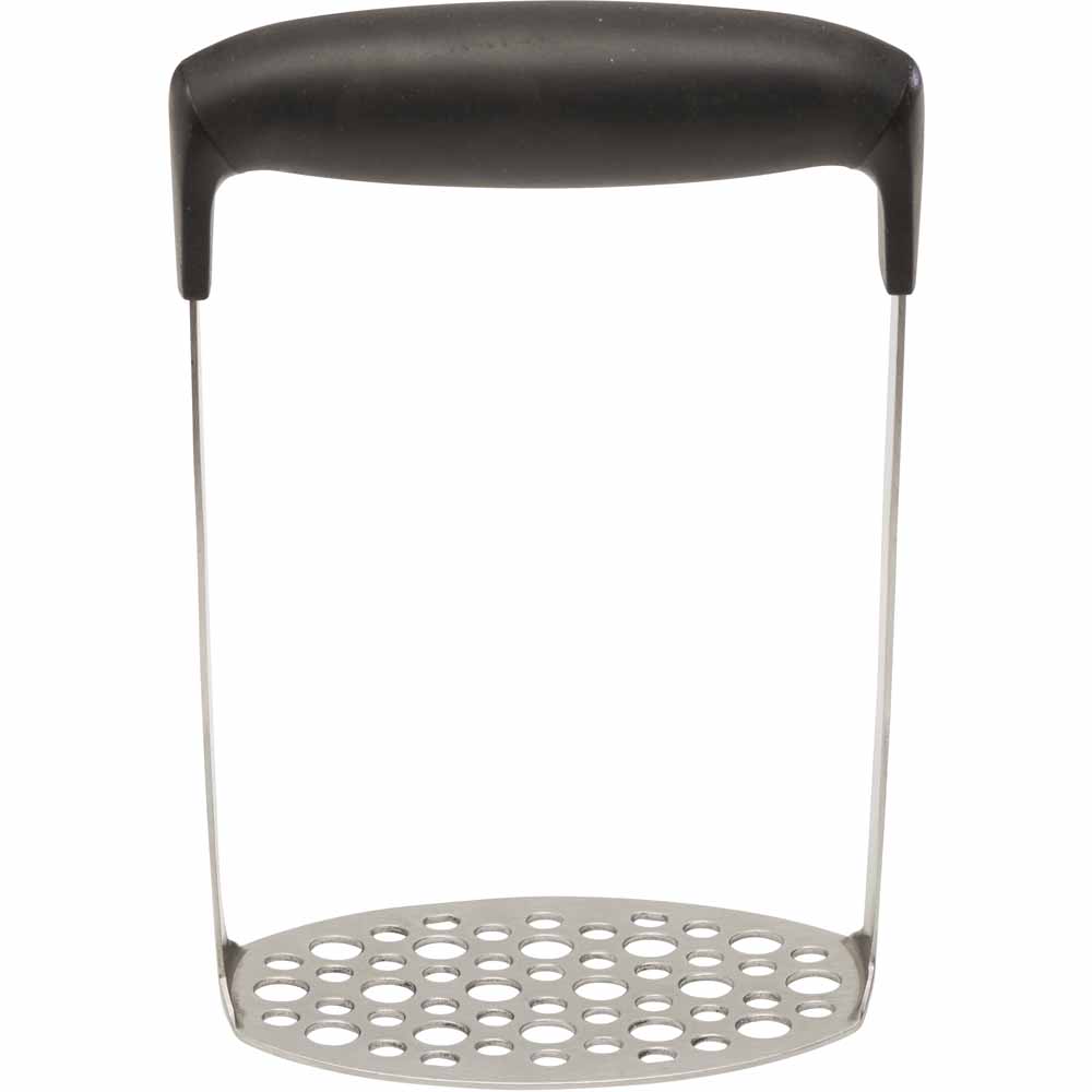 Wilko Stainless Steel Masher with Soft Grip Handle Image 1