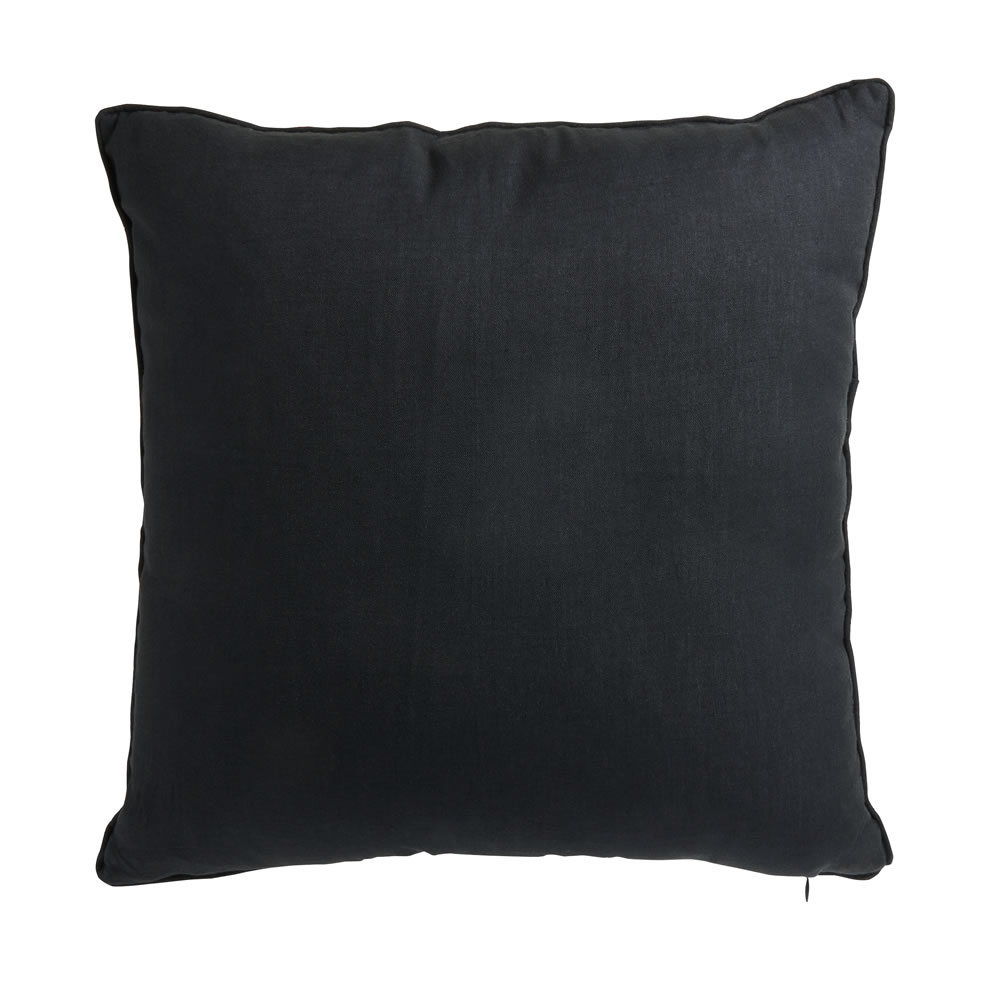 Wilko Black and Silver Pattern Cushion 43 x 43cm Image 2