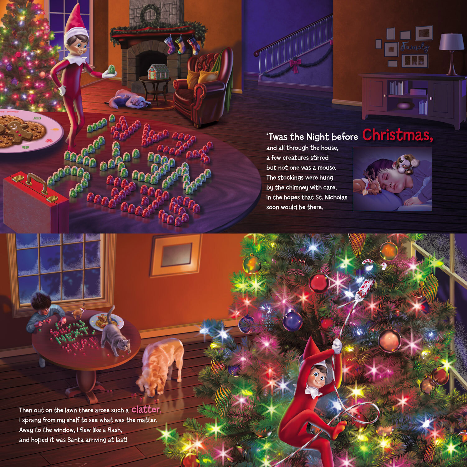 Elf on the Shelfs Night Before Christmas Book - Multicolour Image 8