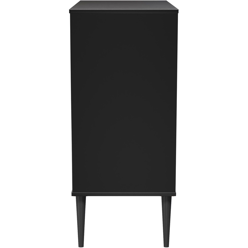 Crowndale Hong Kong 4 Drawer Matt Black Chest of Drawers Ready Assembled Image 4
