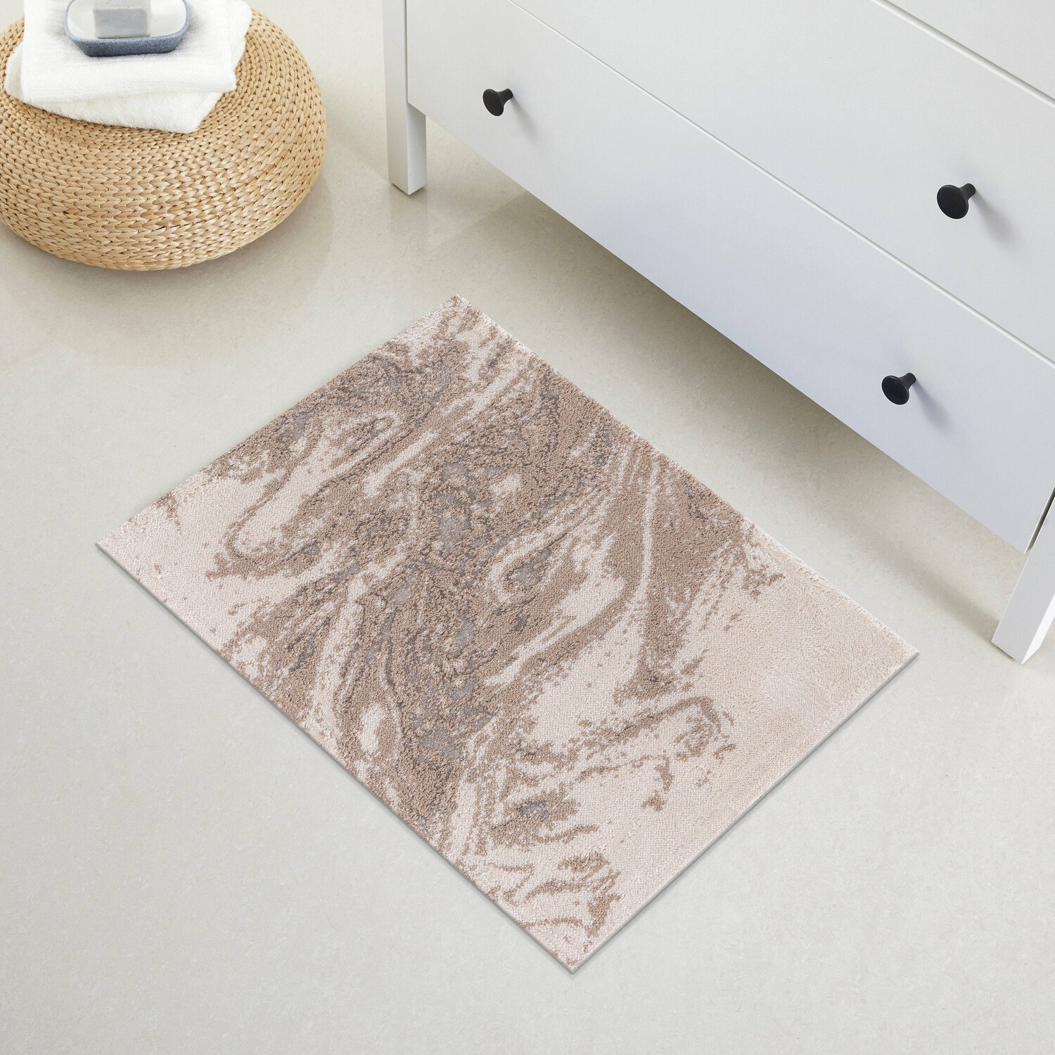 Agate Bath Mat Grey Beige - Grey Beige Image 3
