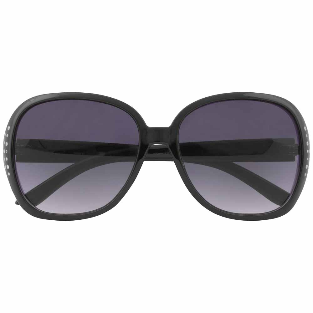 Ladies Large Foil Plastic Sunglasses Image 1