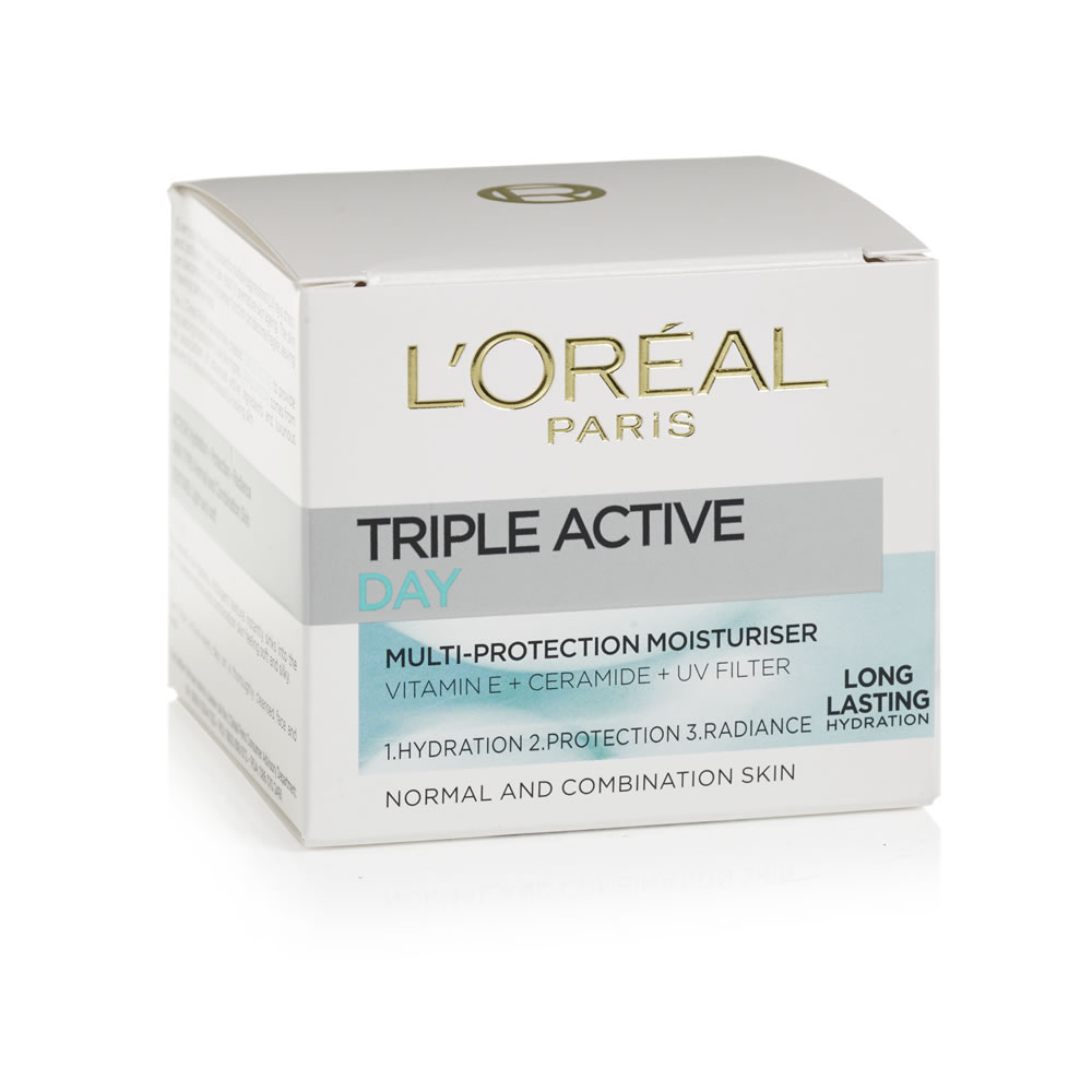 L'Oreal Paris Triple Active Day Moisturiser Normal to Combination Skin 50ml Image