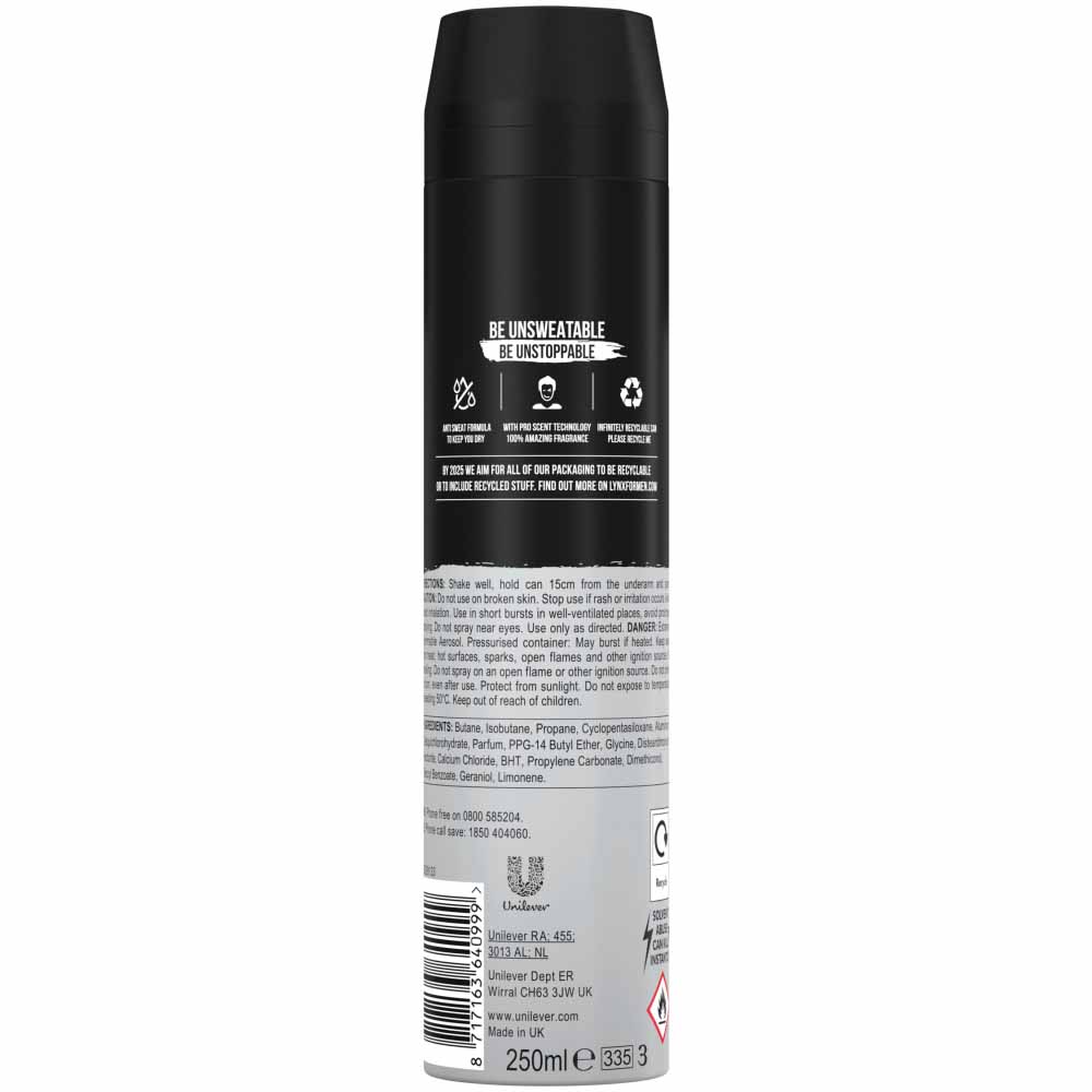 Lynx XXL Black 48 Hour Dry Anti Perspirant 250ml Image 3