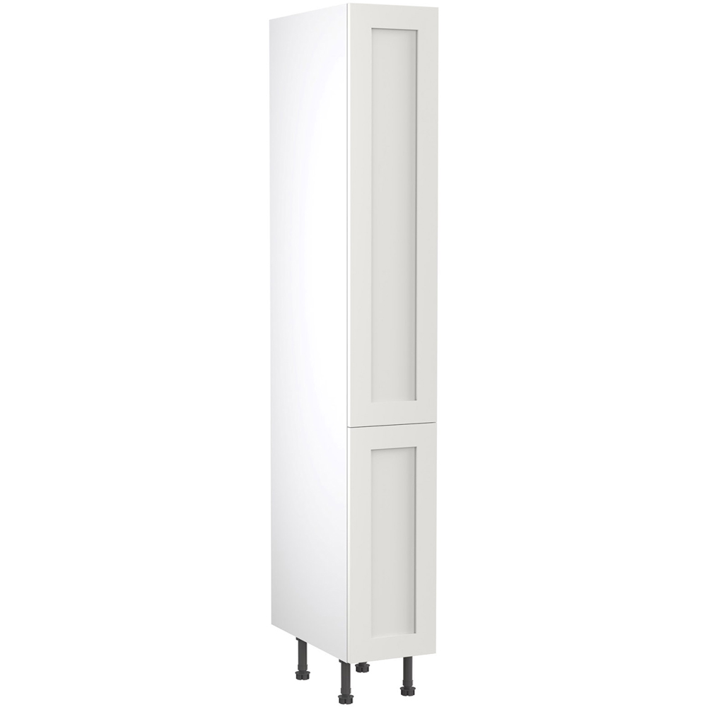 Kitchen Kit Shaker Matt White Larder Cabinet Flatpack 300mm Image 1